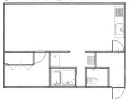 原マンション(1LDK/2階)の間取り写真