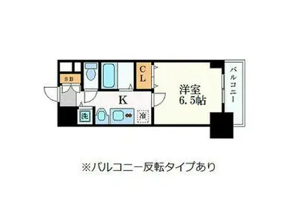 プレサンス 名古屋STATIONアライブ(1K/13階)の間取り写真