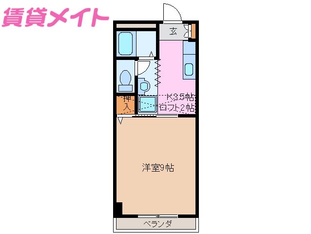 ロイヤルハートピア(1K/4階)の間取り写真
