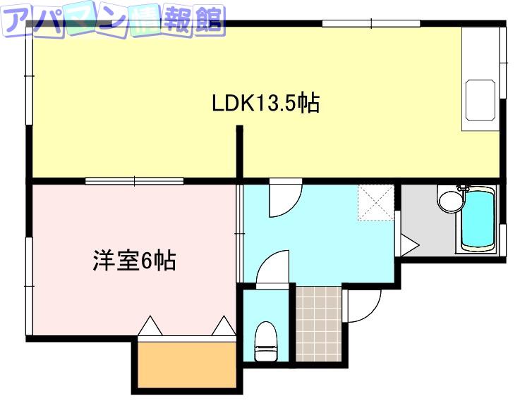 メゾンヴェルデュール(1LDK/1階)の間取り写真