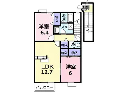 グラン・クール A(2LDK/2階)の間取り写真