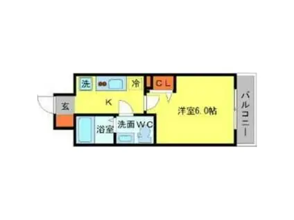 SERENITE北浜(1K/4階)の間取り写真