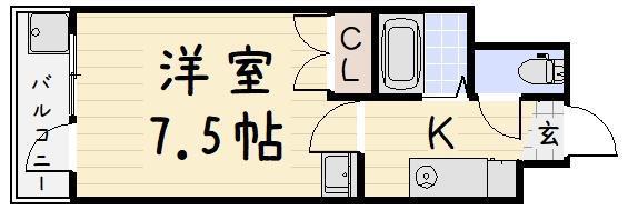 ニューサンリバー 6番館(1K/10階)の間取り写真