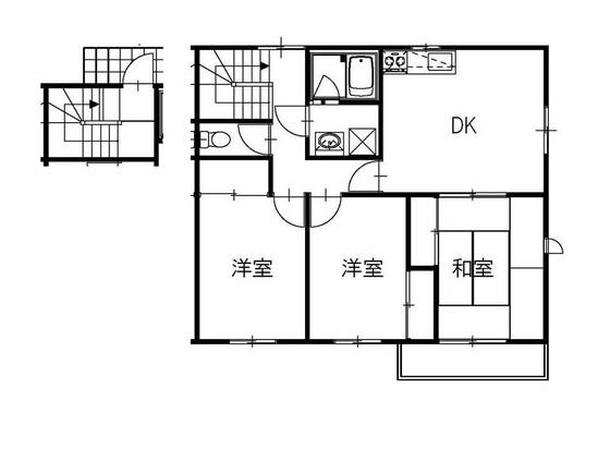 谷山コーポ A棟(3DK/2階)の間取り写真
