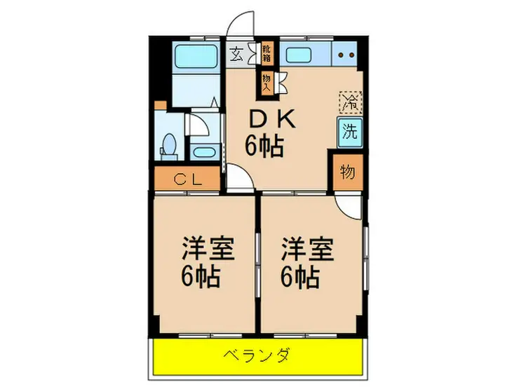 ニューコーポ中島 4階階 間取り