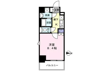 セオリー難波ウエスト(1K/2階)の間取り写真