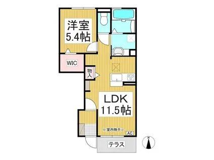 エステート中島南館(1LDK/1階)の間取り写真