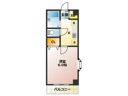 アーク目白(1K/3階)の間取り写真