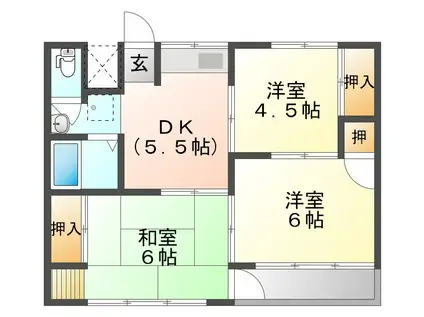 マルサンコーポ(3DK/3階)の間取り写真