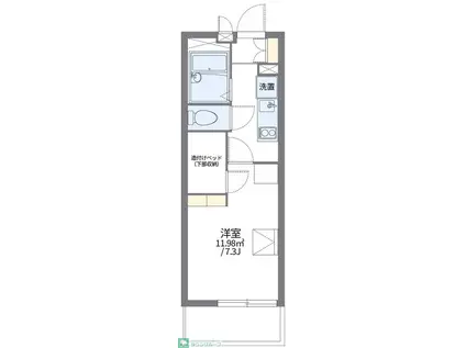 レオパレスルーチェIII(1K/1階)の間取り写真