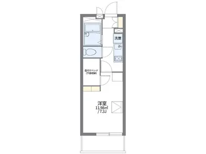 レオパレスコンフォニティ(1K/3階)の間取り写真