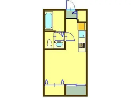 コスモス(ワンルーム/2階)の間取り写真