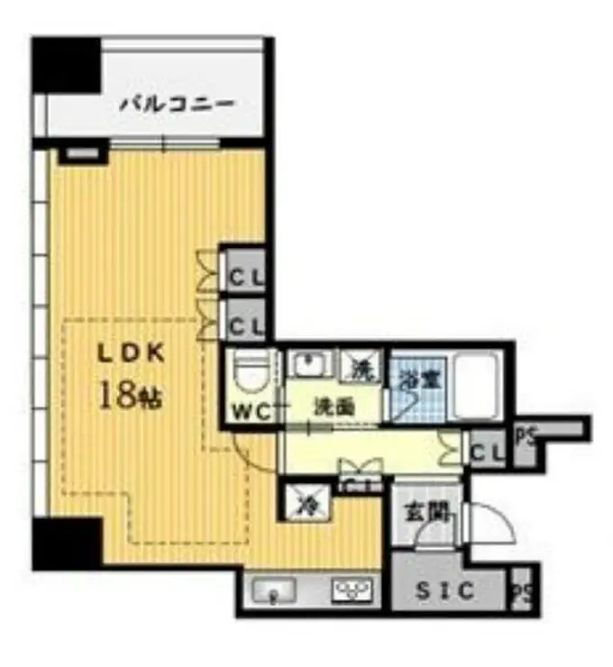 プレミストタワー白金高輪 5階階 間取り
