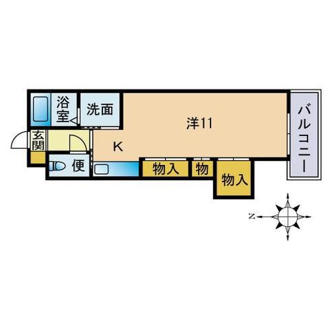 パールマンション(1K/3階)の間取り写真