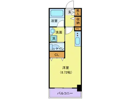 ルミエール日泉(ワンルーム/9階)の間取り写真