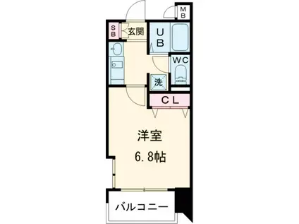 プレサンス神戸駅前(1K/11階)の間取り写真