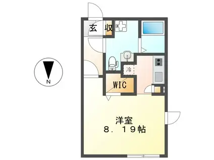 BRANCHE御器所(ワンルーム/5階)の間取り写真