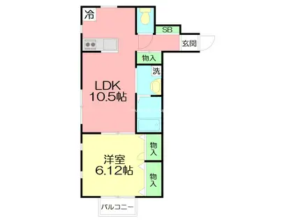 グラン・アレ湘南(1LDK/1階)の間取り写真