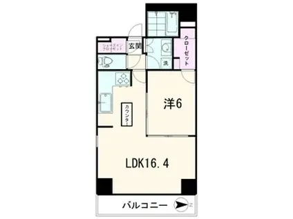 アイムズ芝大門(1LDK/6階)の間取り写真