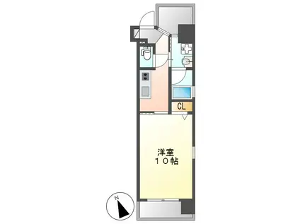 パラッツォ スペチアーレ(1K/13階)の間取り写真