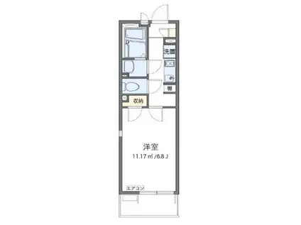 レオネクストさくらブリアン(1K/1階)の間取り写真