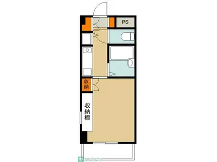 TS GARDEN 都筑ふれあいの丘(ワンルーム/1階)の間取り写真