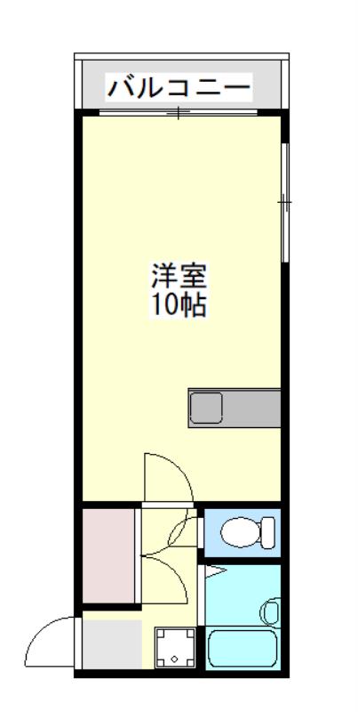 ロゼーヌ城西(ワンルーム/3階)の間取り写真