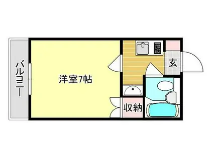 エスペーロ伊島(1K/2階)の間取り写真