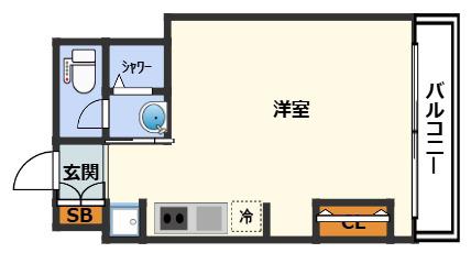オアーゼ梅田東(1K/9階)の間取り写真