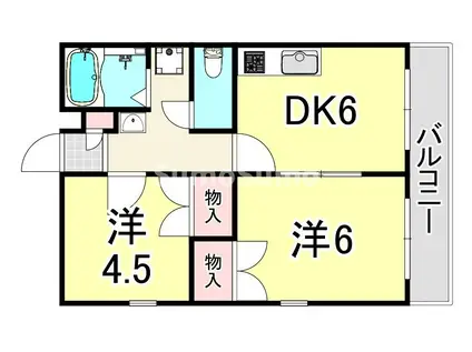 レオパレスKOBATA(2DK/2階)の間取り写真