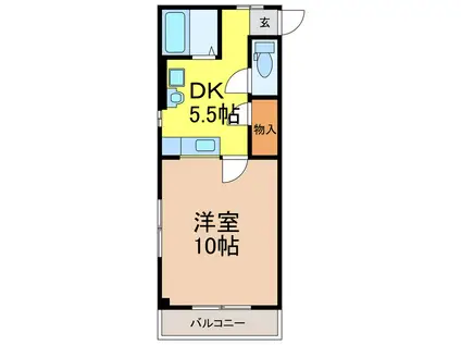 アバンティ(1DK/2階)の間取り写真