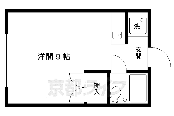 ヴィラMAIN(1K/1階)の間取り写真