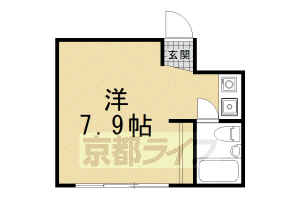 エイコンズハウス(1K/3階)の間取り写真