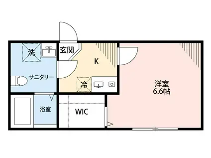 ルーチェ旭町(1K/2階)の間取り写真
