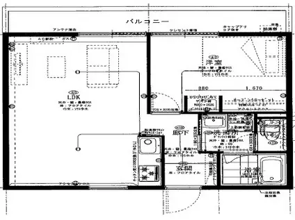 ヤサカハイツ(1LDK/3階)の間取り写真