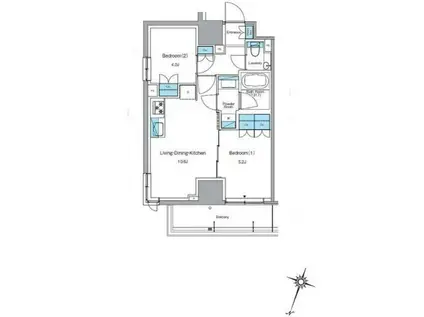 ルフォンプログレ渋谷ヒルトップ(2LDK/6階)の間取り写真