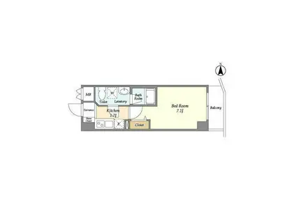 DELCCS西池袋(1K/5階)の間取り写真