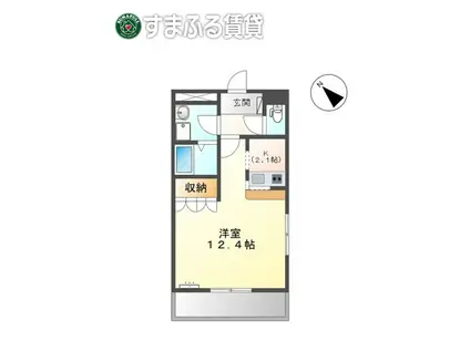 グランチェスタK-II(1K/1階)の間取り写真