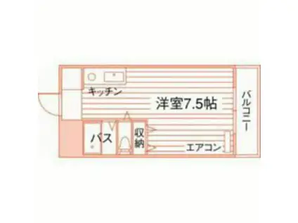 プレアール大供(ワンルーム/1階)の間取り写真