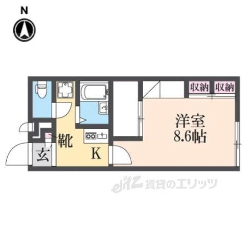 レオパレス旭町(1K/1階)の間取り写真