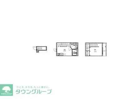 ソルナクレイシア学芸大学(1DK/1階)の間取り写真