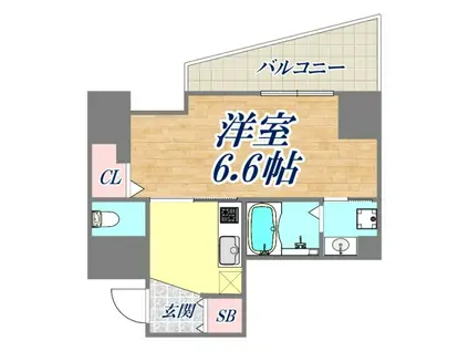 グルーブ神戸元町アリア(1K/5階)の間取り写真