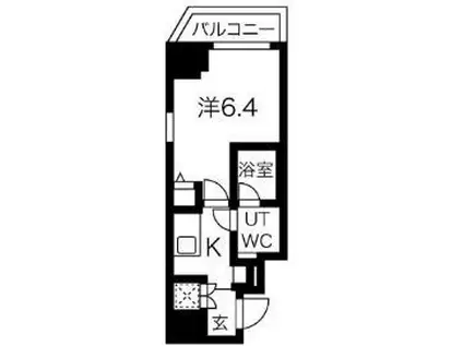 スパシエルクス横濱鶴見(1K/4階)の間取り写真