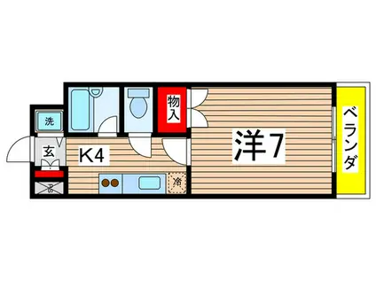 セレッソコート西原(1K/8階)の間取り写真