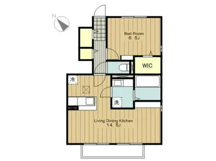 BRYANT PARK D(1LDK/1階)の間取り写真