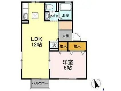 センチュリーガーデン(1LDK/2階)の間取り写真