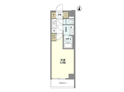 LA DOUCEUR赤羽(1K/2階)の間取り写真