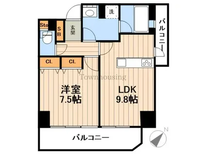 藤和シティーコープ向島(1LK/5階)の間取り写真