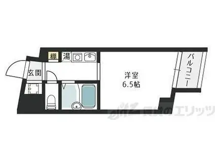 グランディ梅田北(1K/6階)の間取り写真