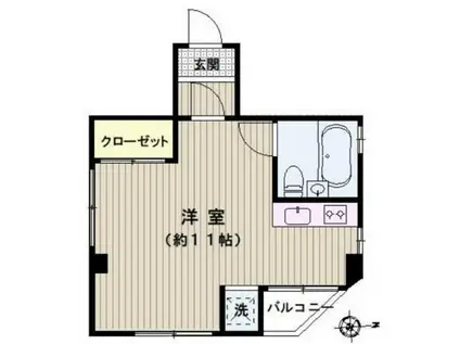 MS本郷(ワンルーム/4階)の間取り写真